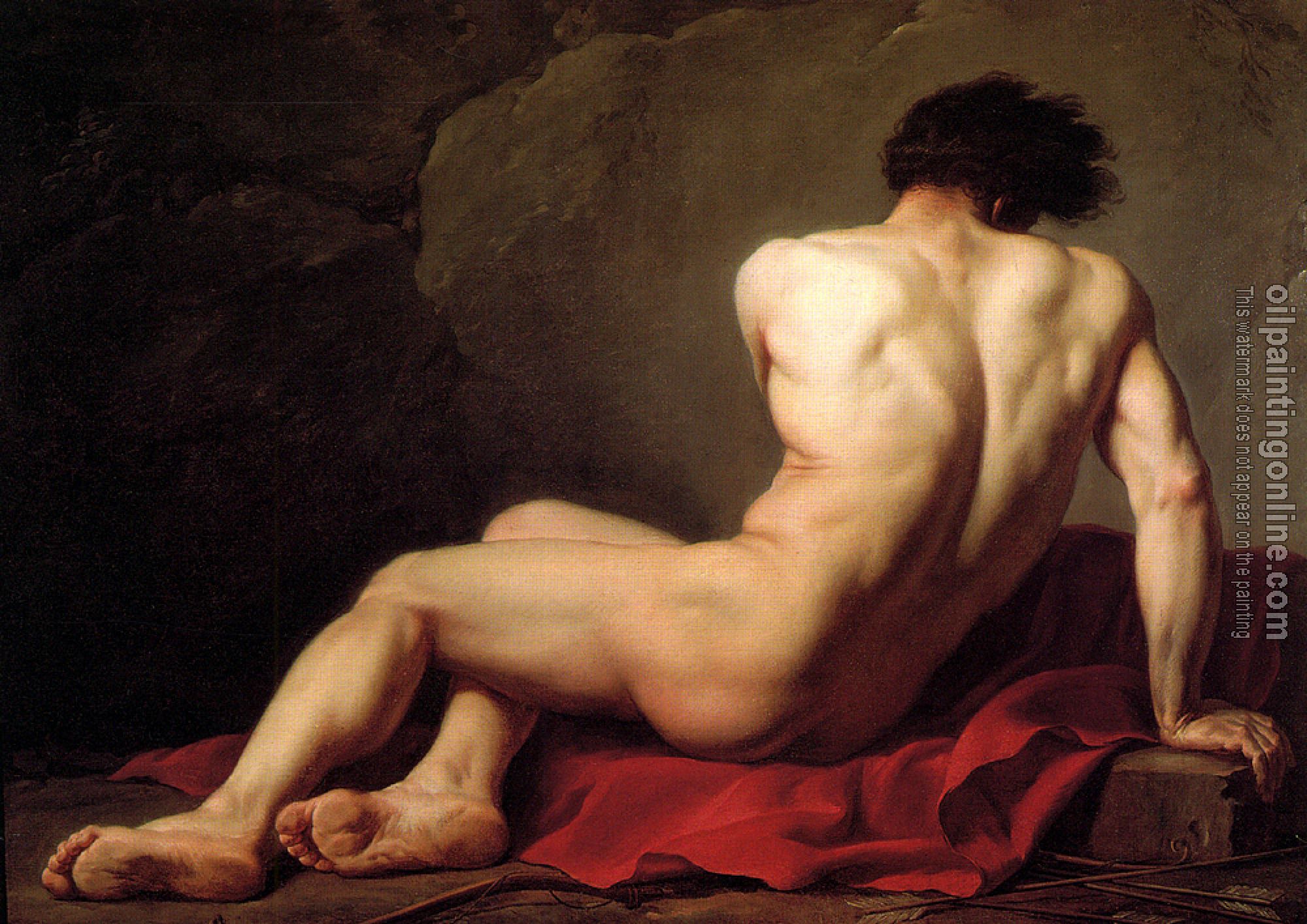 David, Jacques-Louis - Male Nude known as Patroclus
